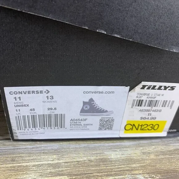 Converse‎ Shoes Mens 11 Brown Eternal Earth Chuck Taylor All Stars Hi A04543F - Picture 8 of 13